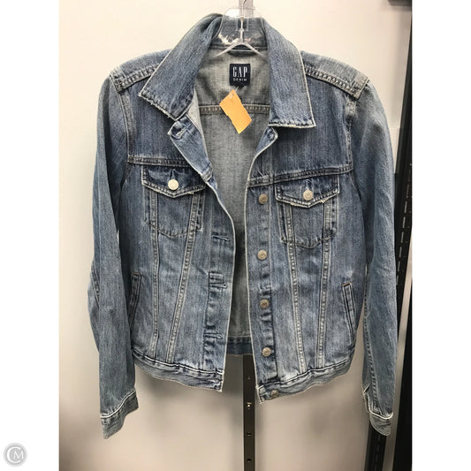 Jacket Denim By Gap In Blue Denim, Size: Xs