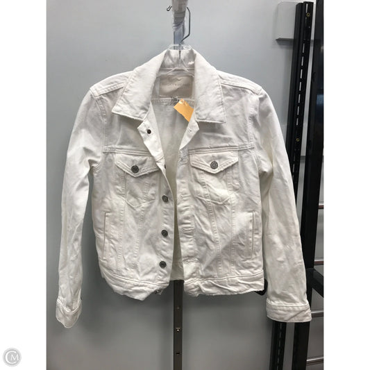 Jacket Denim By Lucky Brand In White Denim, Size: S