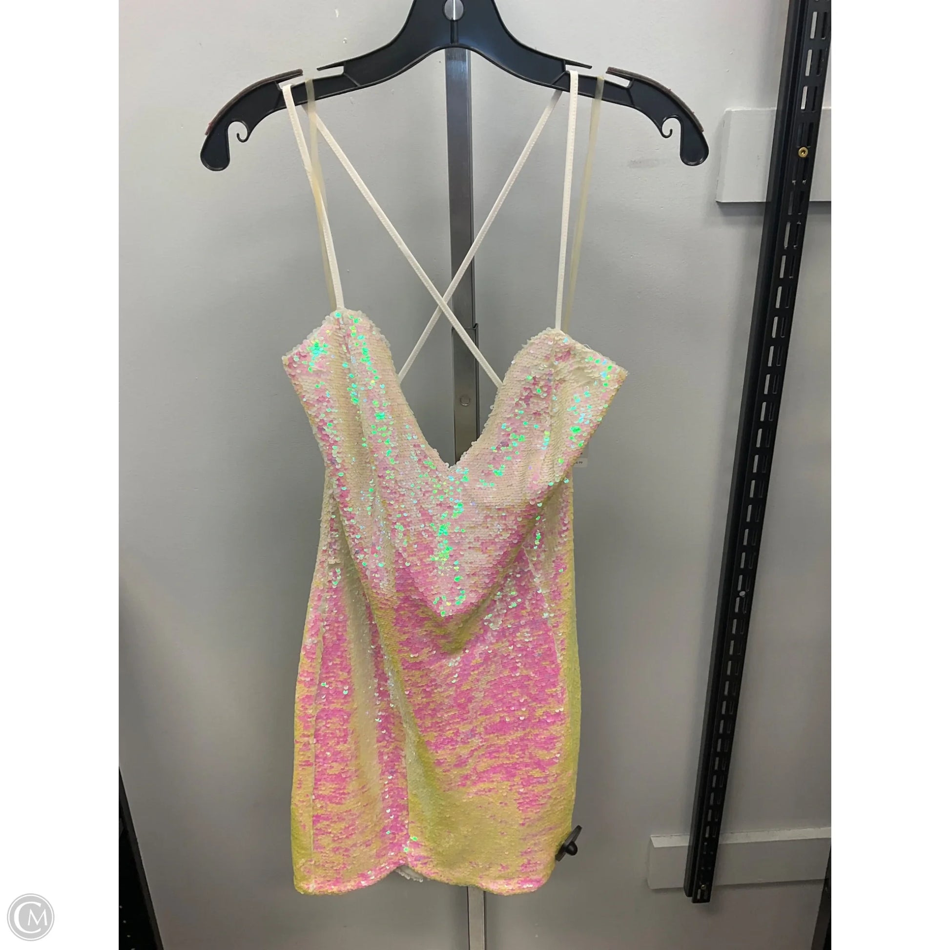 charlotte russe short dresses Charlotte Russe Mini Dress Women Size Small Paisley Bell Sleeve V Neck Rayon