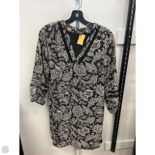 Dress Casual Short By Banana Republic In Black & Cream, Size: 6