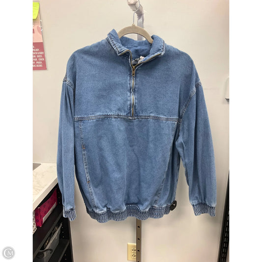 Jacket Denim By Shein In Blue Denim, Size: L