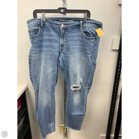 Jeans Skinny By Old Navy In Blue Denim, Size: 18