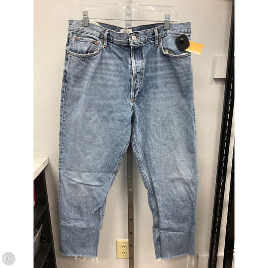 Jeans Boot Cut By Agolde In Blue Denim, Size: 16