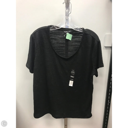 Top Short Sleeve By Simply Vera In Black, Size: Xl