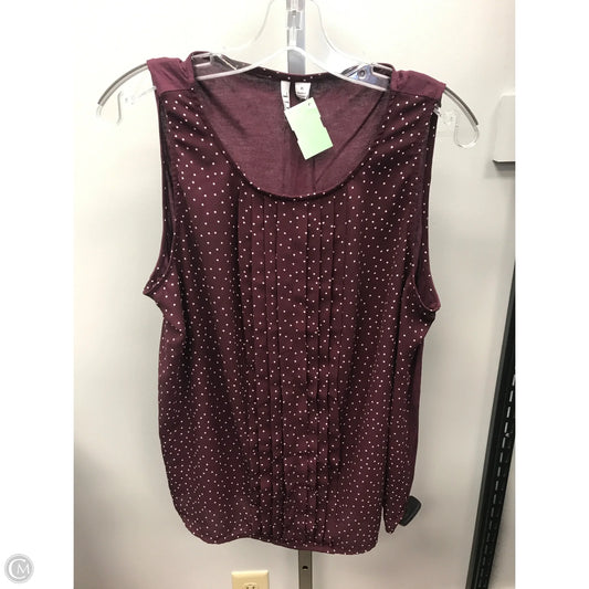 Top Sleeveless By Elle In Polkadot Pattern, Size: Xl