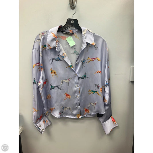 Top Long Sleeve By Zara In Multi-colored, Size: M