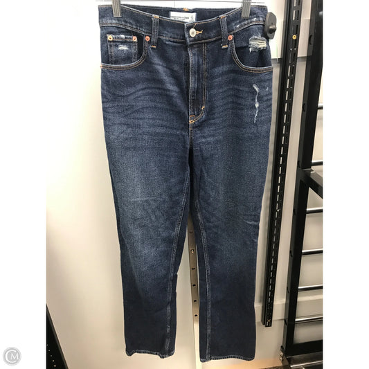 Jeans Straight By Abercrombie And Fitch In Blue Denim, Size: 4