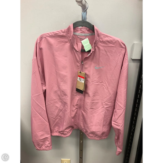 Jacket Windbreaker By Nike Apparel In Pink, Size: L