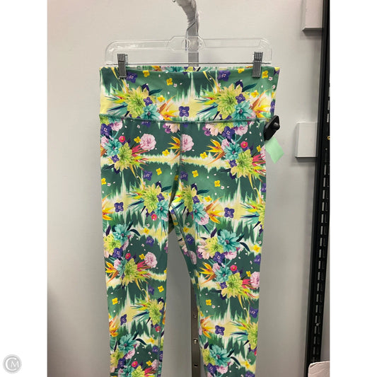 Athletic Leggings Capris By American Eagle In Floral Print, Size: L