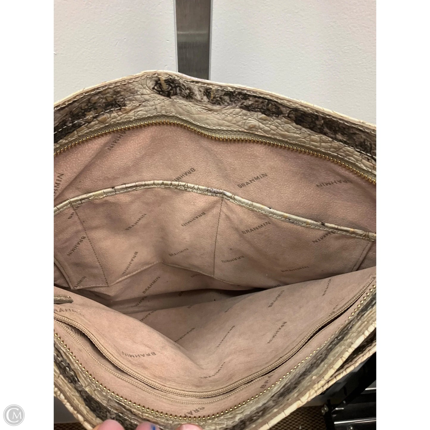 Handbag Designer By Brahmin, Size: Large