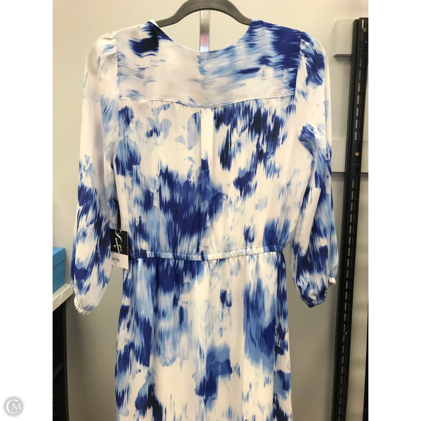 Dress Casual Short By Simply Vera In Blue & White, Size: S