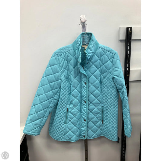 Jacket Puffer & Quilted By Appleseeds In Blue, Size: Lp