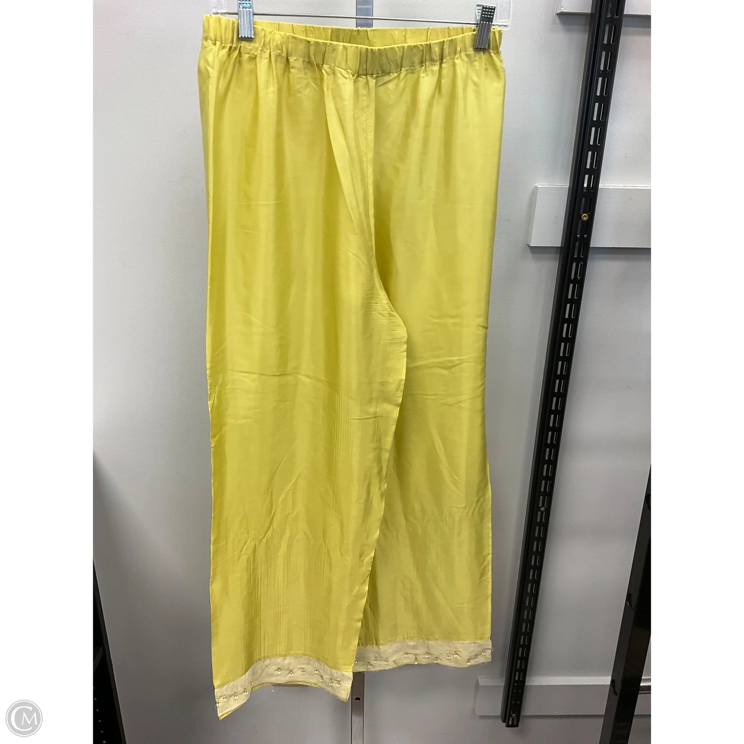 Pants Wide Leg By Cma In Chartreuse, Size: M