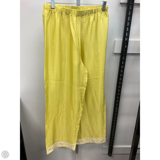 Pants Wide Leg By Cma In Chartreuse, Size: M