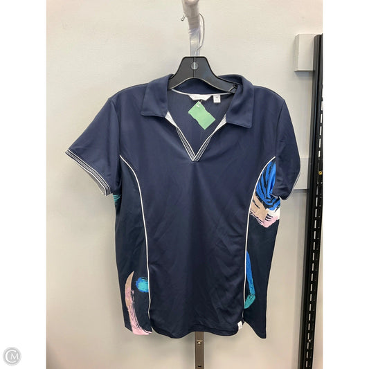 Athletic Top Short Sleeve By Lady Hagen In Navy, Size: M