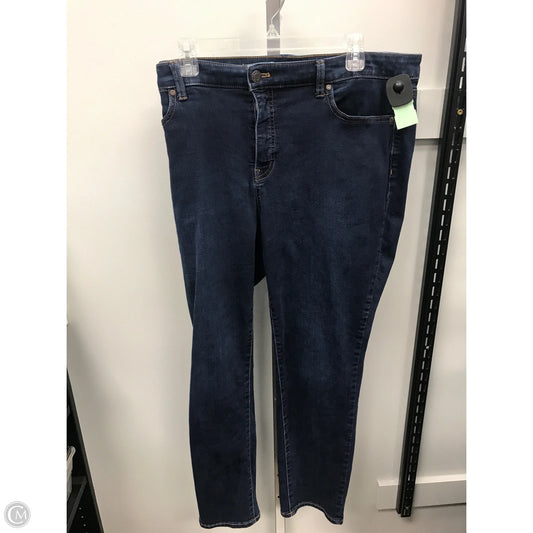 Jeans Skinny By Talbots In Blue Denim, Size: 18