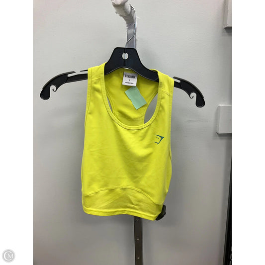 Athletic Tank Top By Gym Shark In Yellow, Size: S