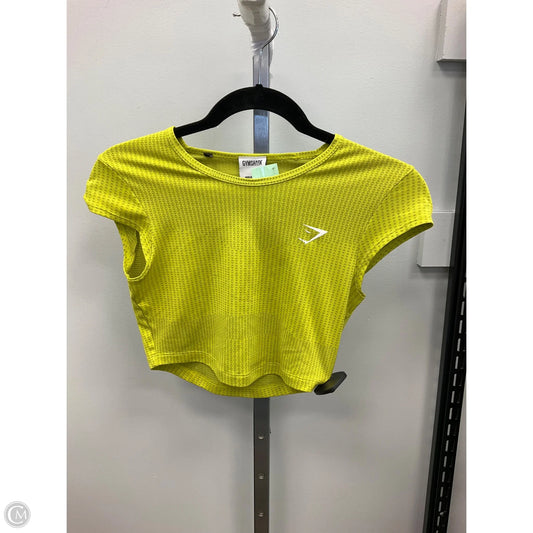 Athletic Top Short Sleeve By Gym Shark In Chartreuse, Size: S