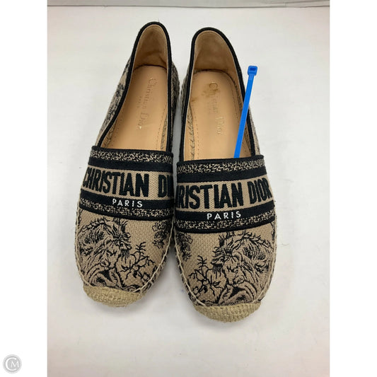 Shoes Luxury Designer By Dior In Black & Cream, Size: 6