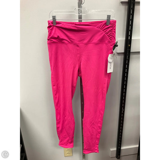 Athletic Leggings By Yogalicious In Pink, Size: L