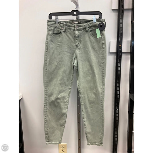 Jeans Skinny By Liverpool In Green Denim, Size: 10