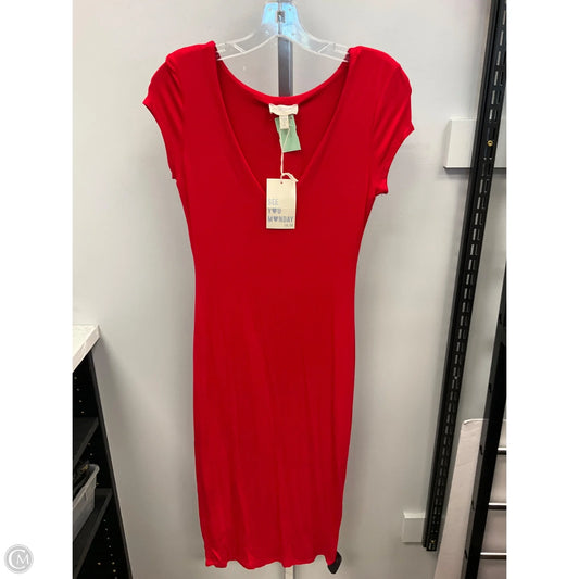 Dress Casual Midi By See You Monday In Red, Size: M