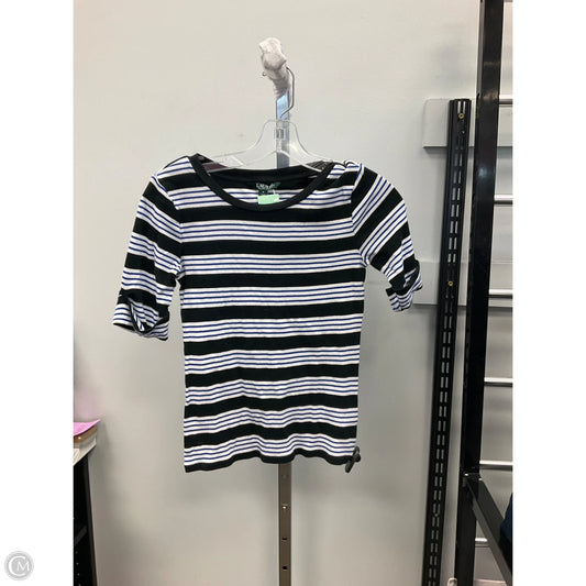 Top Short Sleeve By Lauren By Ralph Lauren In Striped Pattern, Size: S