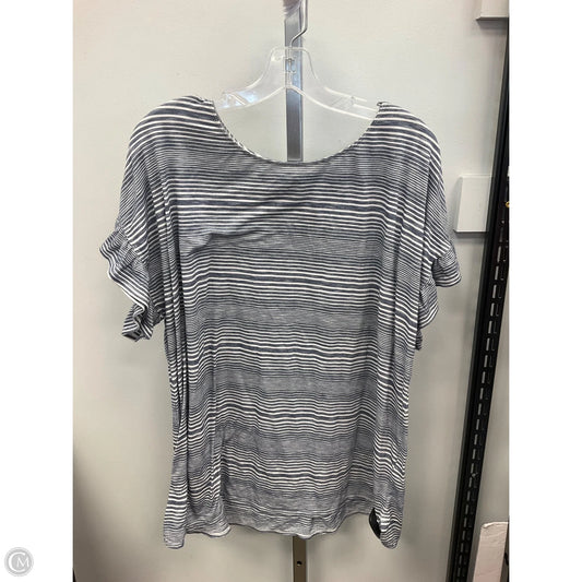 Top Short Sleeve By Max Studio In Striped Pattern, Size: 2x