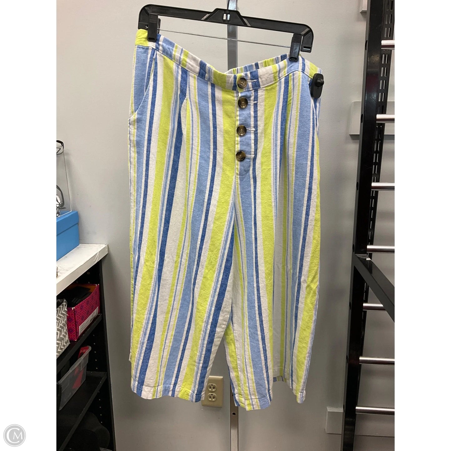 Capris By Ana In Striped Pattern, Size: Xl