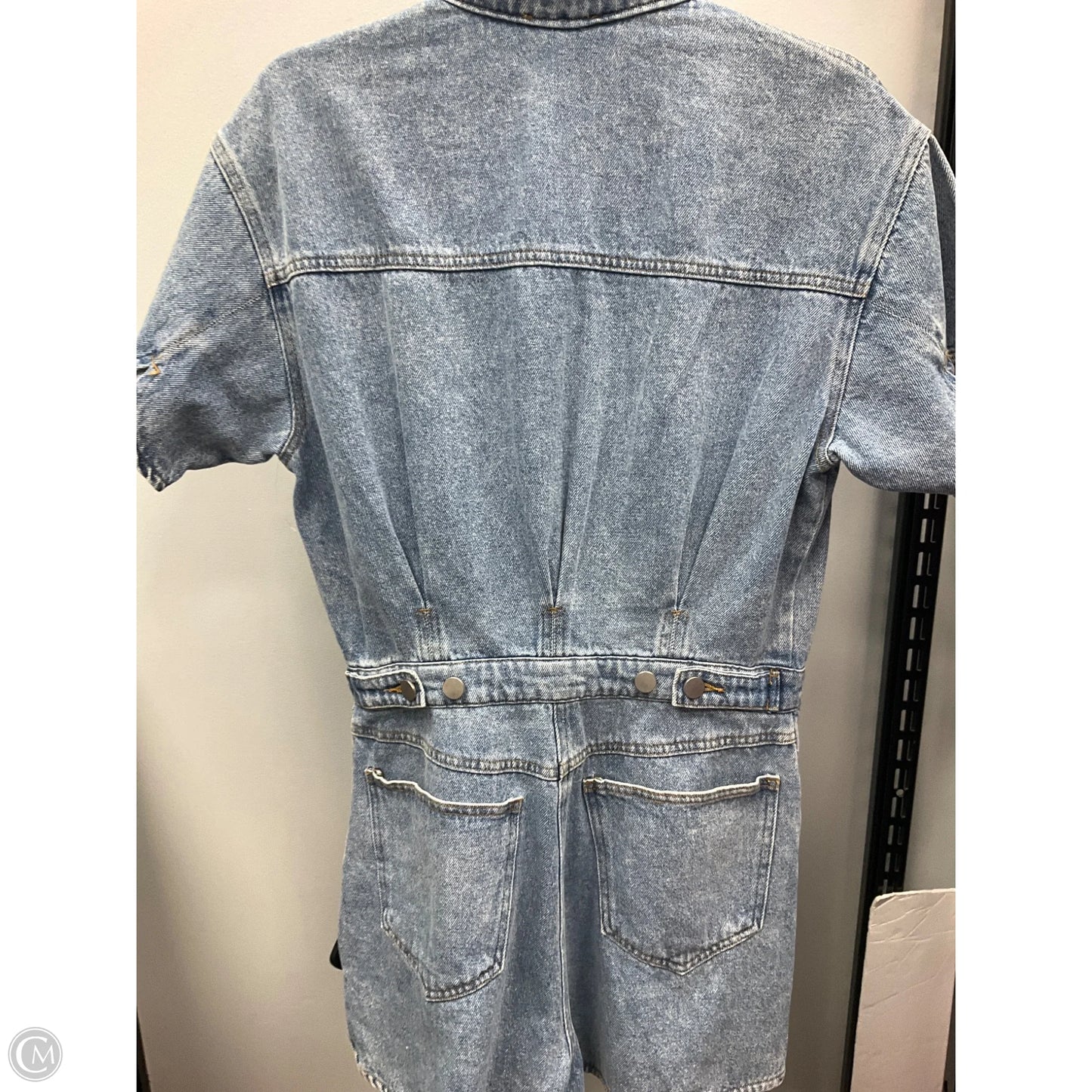 Romper By Clothes Mentor In Blue Denim, Size: 8