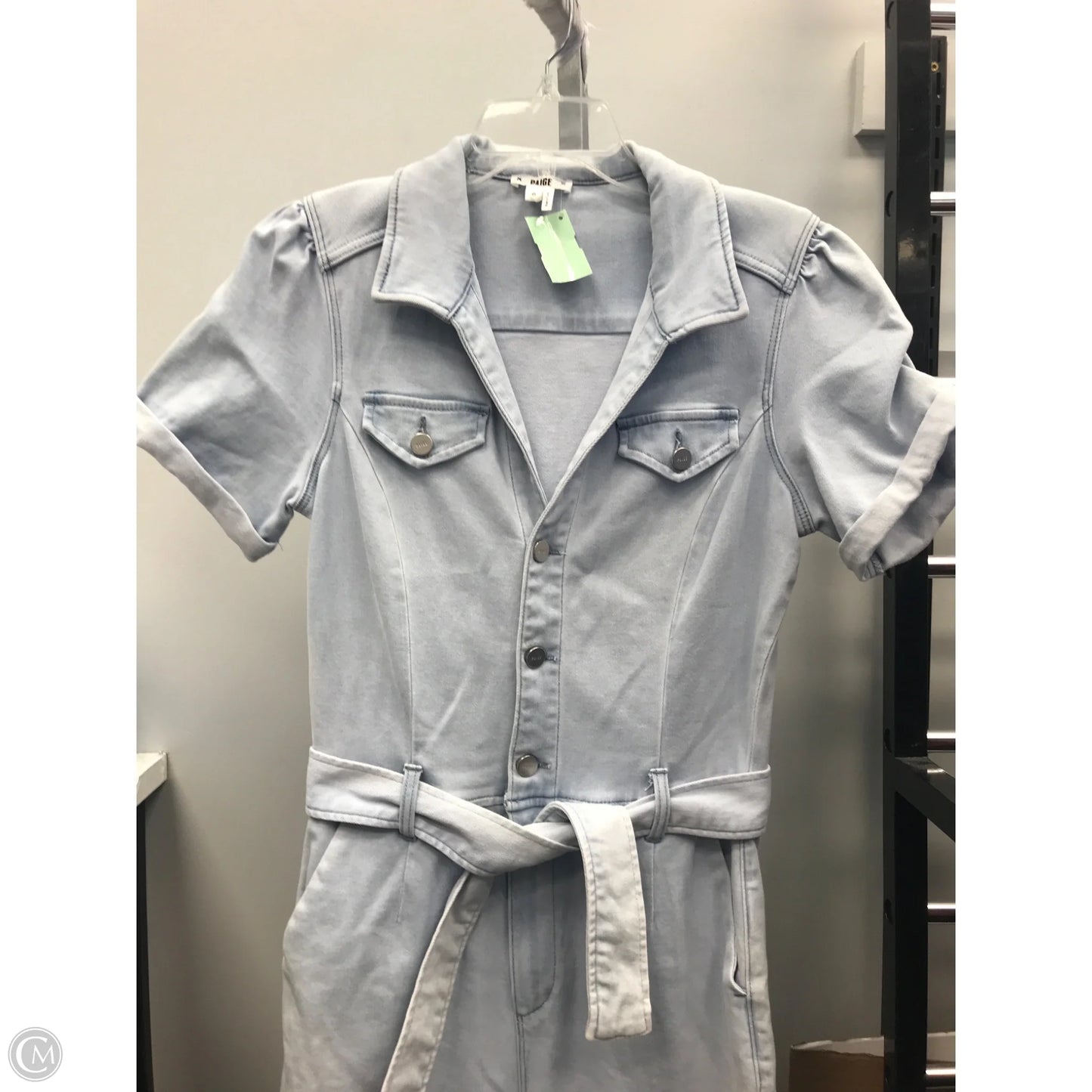 Jumpsuit By Paige In Blue Denim, Size: 6