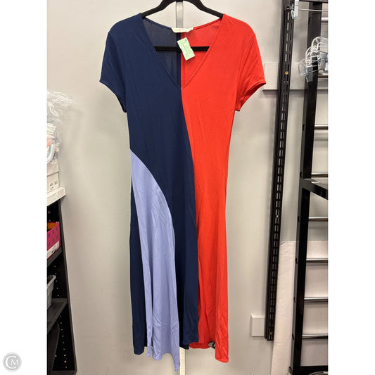 Dress Designer By Tory Burch In Blue & Orange, Size: M