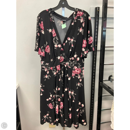 Dress Casual Short By Torrid In Black & Pink, Size: 2x