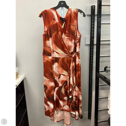 Dress Casual Midi By Perceptions In Copper, Size: Xl