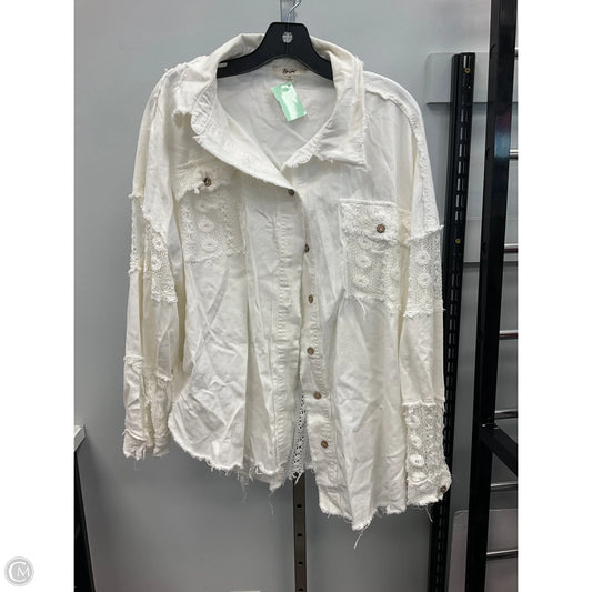 Jacket Other By Clothes Mentor In Cream, Size: M