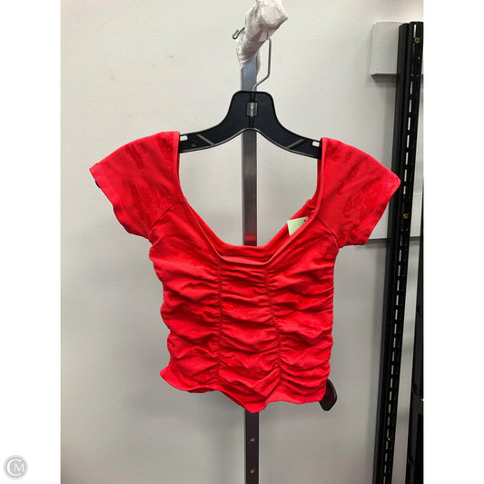 Top Short Sleeve By Free People In Red, Size: M