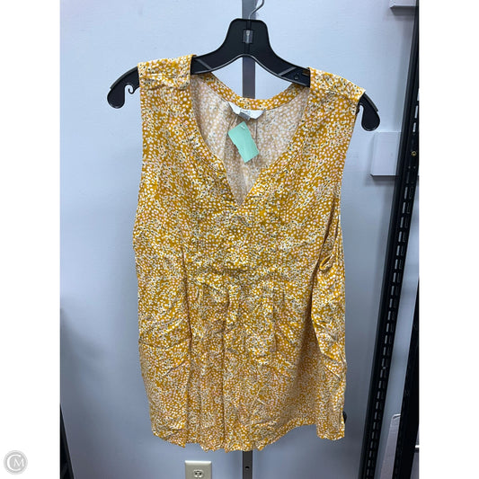 Top Sleeveless By Croft And Barrow In Gold, Size: 1x