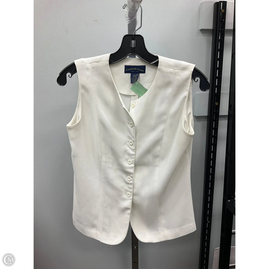 Vest Faux Fur & Sherpa By Charter Club In White, Size: 6p