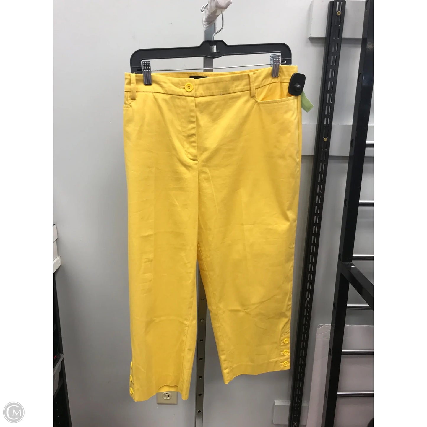 Pants Cropped By Talbots In Yellow, Size: 16