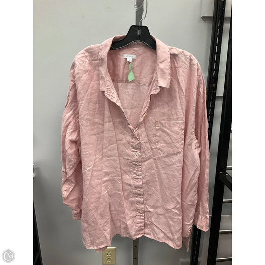 Top 3/4 Sleeve By J. Jill In Pink, Size: 3x
