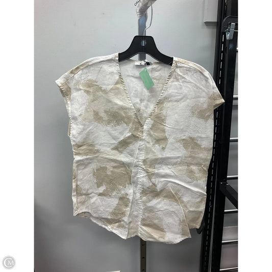 Top Short Sleeve By Dkny In Cream, Size: S