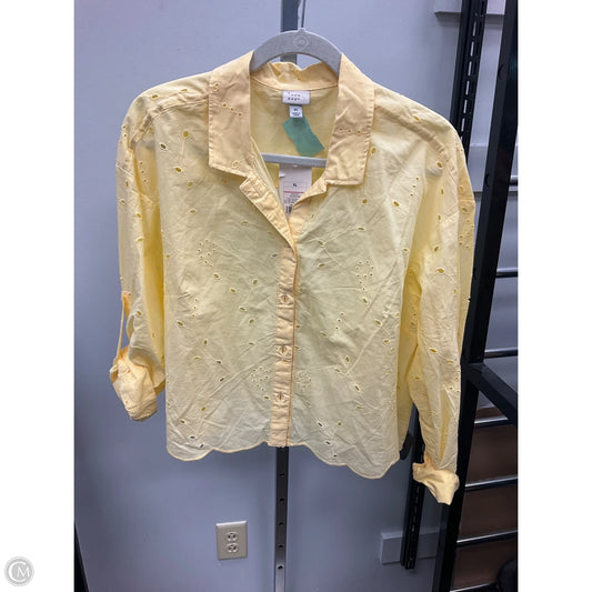 Top Long Sleeve By A New Day In Yellow, Size: Xl