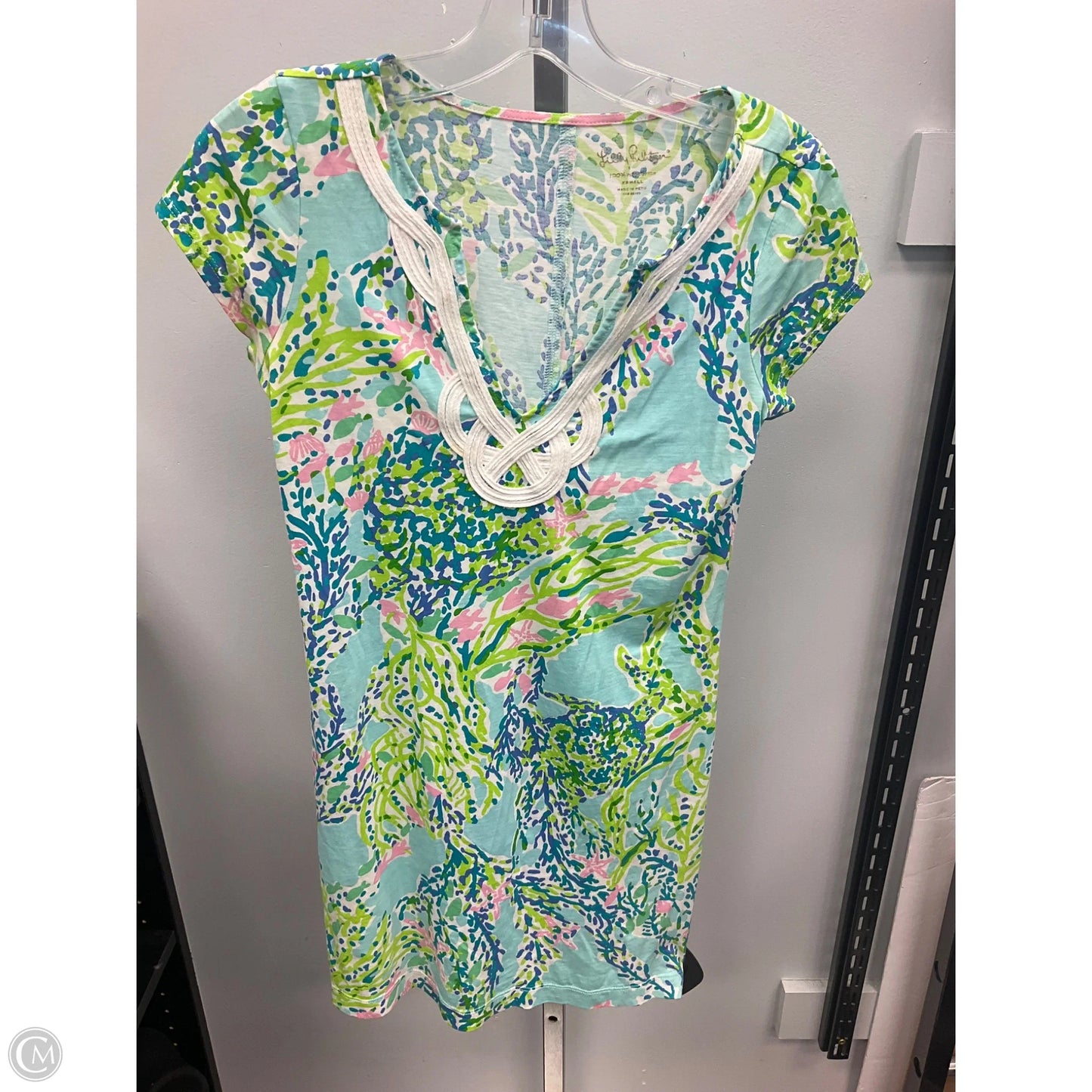 Dress Designer By Lilly Pulitzer In Blue & Green, Size: Xs