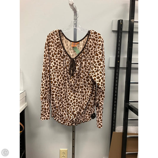Top Long Sleeve Designer By Tory Burch In Animal Print, Size: L