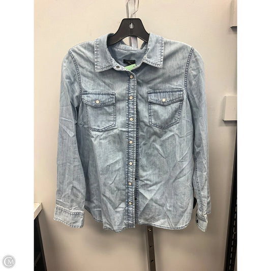Top Long Sleeve By Talbots In Blue Denim, Size: Mp