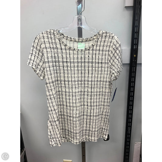 Top Short Sleeve Basic By Apt 9 In Black & Cream, Size: S