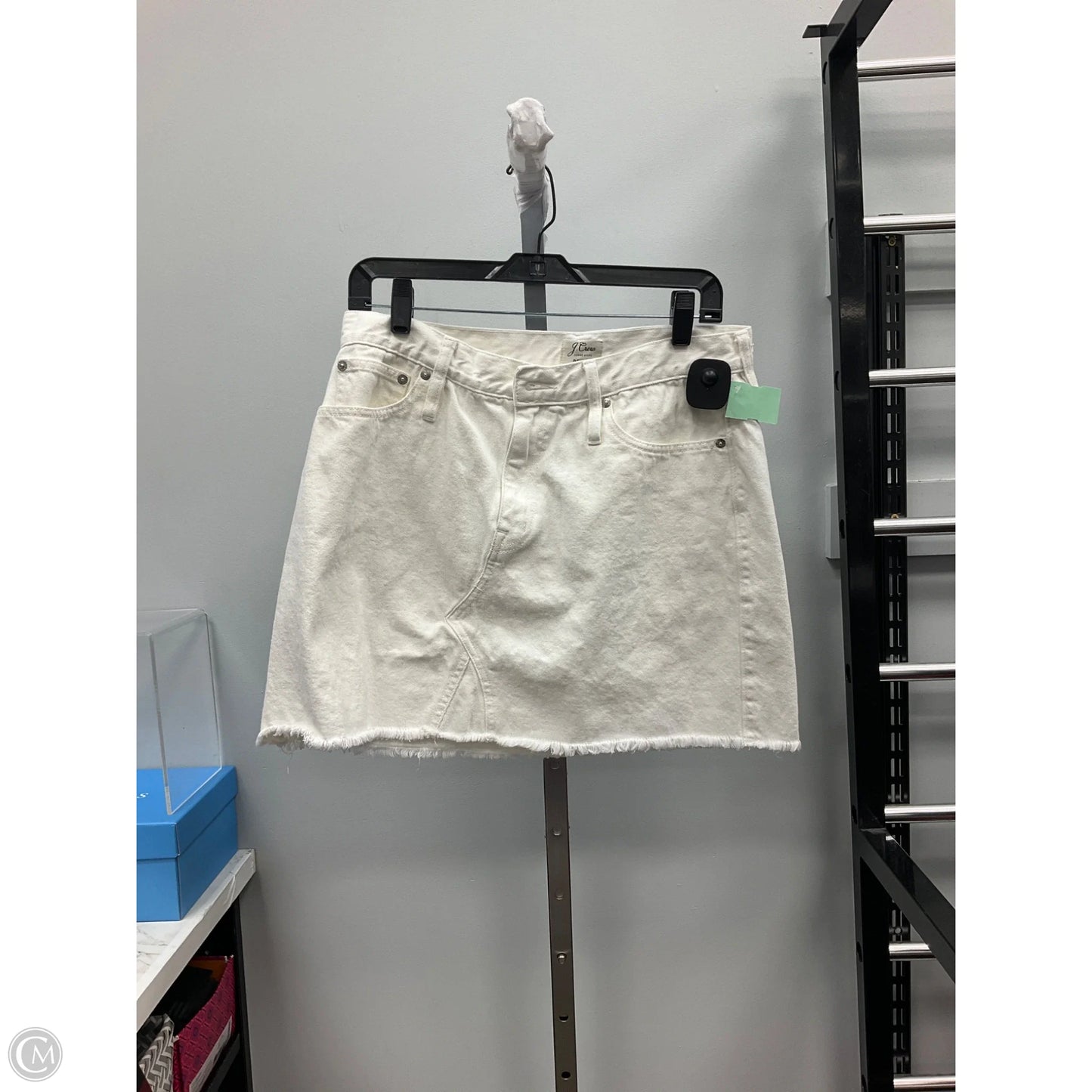 Skirt Mini & Short By J. Crew In Cream Denim, Size: 10
