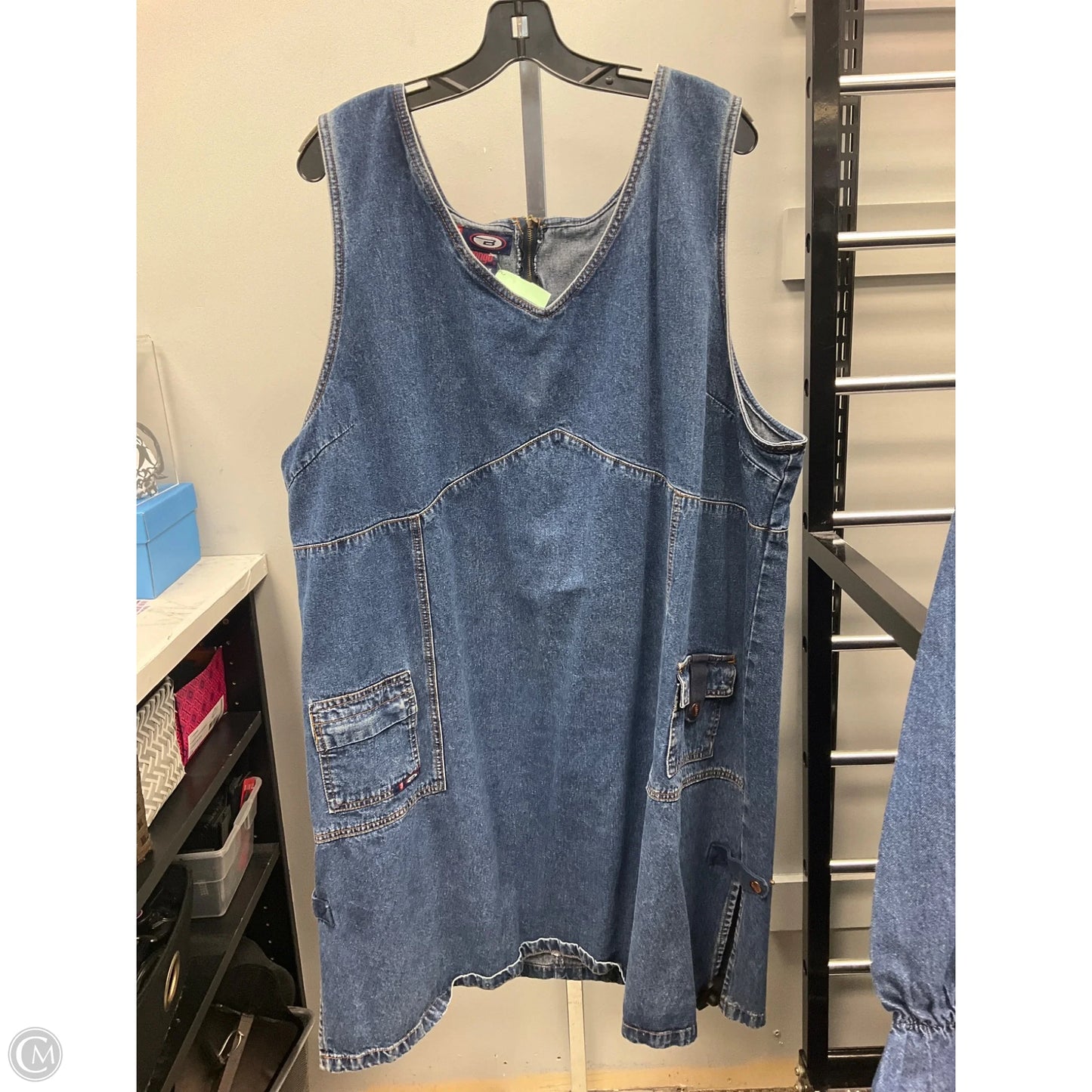 Dress Casual Short By Bongo In Blue Denim, Size: 3x