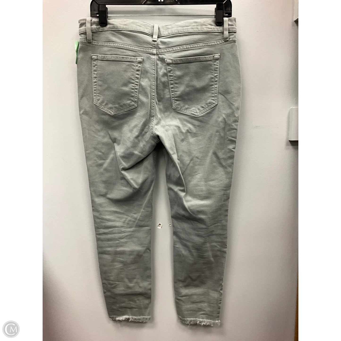 Jeans Cropped By Loft In Green Denim, Size: 10