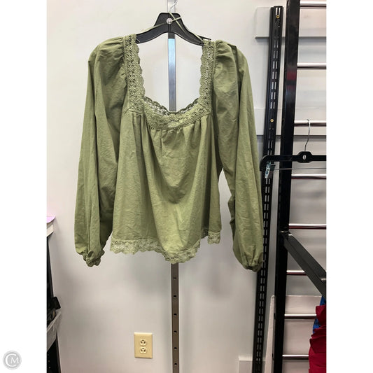 Top Long Sleeve By Old Navy In Green, Size: L